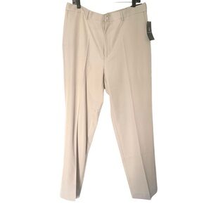 NWT PGA Tour Men's Beige Expandable Waist Band 36x29 Casual Golf Pants Sporty